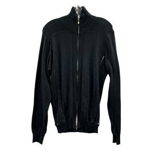 Diesel Sweater Sweatshirt Women Large Zip Up Black Long Sleeve Cotton Project 78